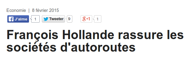 JDD Hollande autoroutes